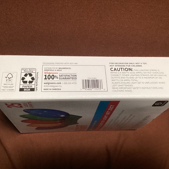 Christmas Lights Multicolor C9 LED  New Indoor/Outdoor Use 14 ft lighted length - Picture 8 of 9